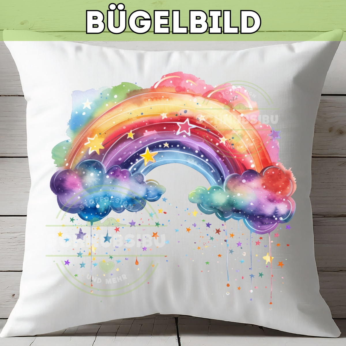 Bügelbild Regenbogen